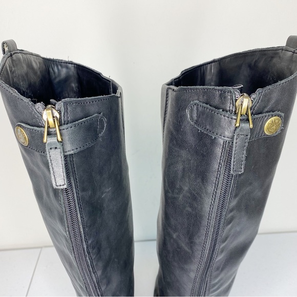 Sam Edelman Penny Black Leather Riding Boots Size 6.5W - Picture 7 of 16